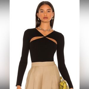 Line & Dot 	Halo Cut Out Sweater Top